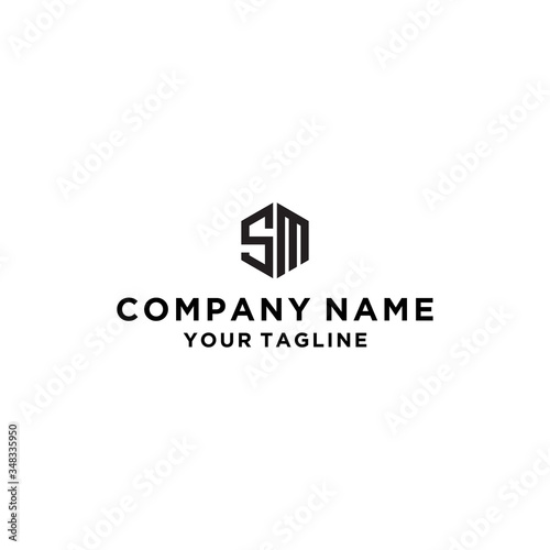 SM Initial Letter Logo Vector Element. Initial Logo Template
