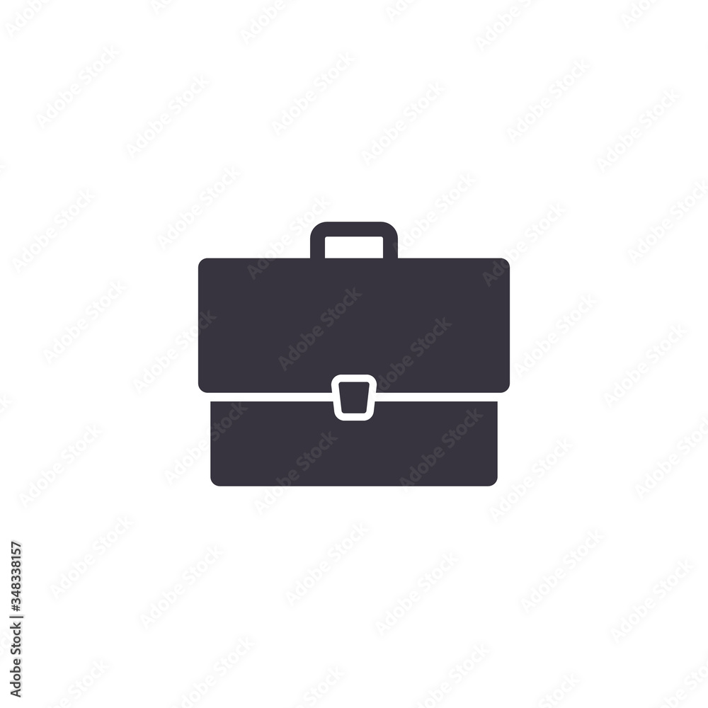 Portfolio vector icon isolated on white in flat style. Case symbol. Briefcase illustration Portfolio vector icon isolated on white in flat style. Case symbol. Briefcase illustration