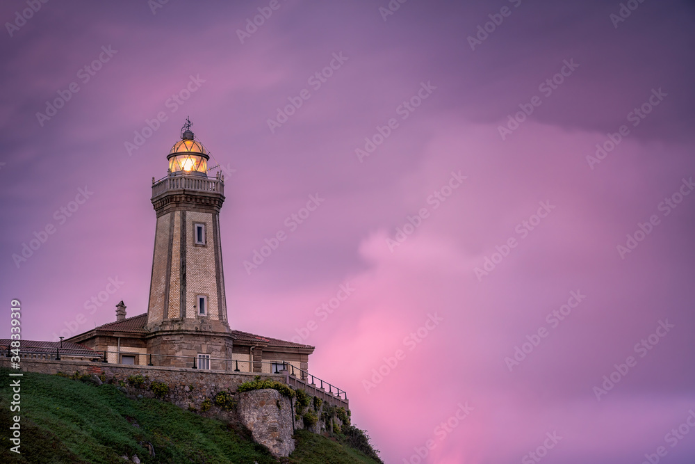 Aviles lighthouse (also kanown as San Juan lighthouse) in Aviles, Asturias, Spain.