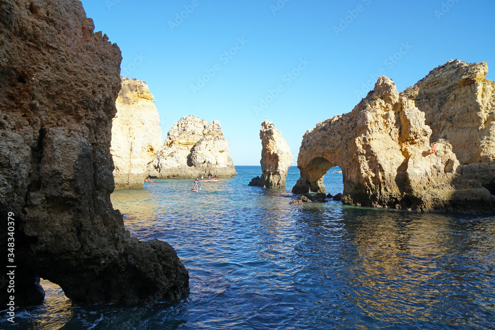 Fototapeta premium Ponta da Piedade, a very picturesque coastal stretch in Lagos in the Algarve