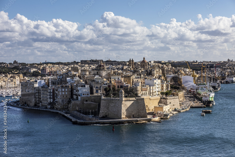 Panorama of La Valletta capital of Malta