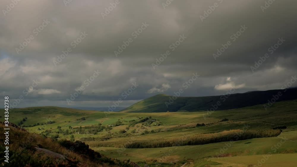 Spectacular 4K Time lapse video of Kerry mountains in evening tones with moving clouds and shadows, Ireland Spectacular 4K Time lapse video of Kerry mountains in evening tones with moving clouds and shadows, Ireland