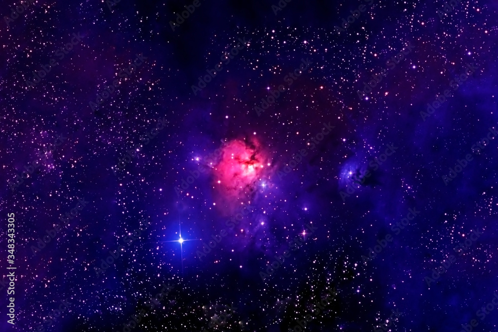 Fototapeta premium Deep space, beautiful space background. Elements of this image were furnished by NASA.