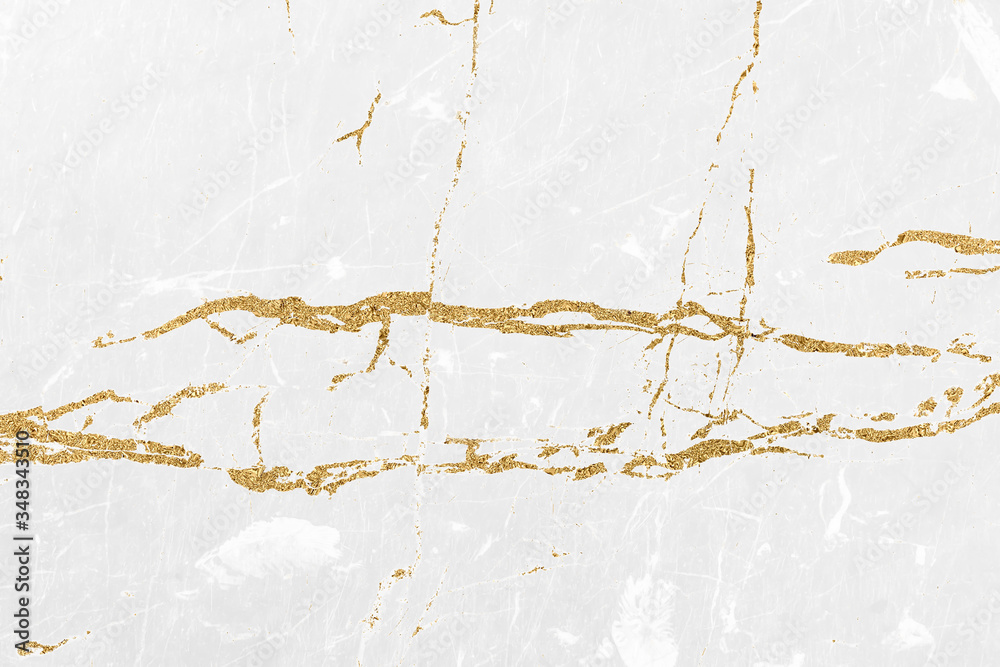 Obraz premium White and gold marble luxury wall texture with shine golden lines pattern abstract background design for a cover book or wallpaper and banner website.