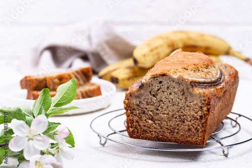 Banana bread or loaf cake