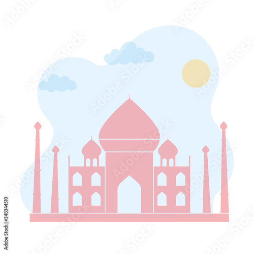 taj mahal skyline architecture urban city scene