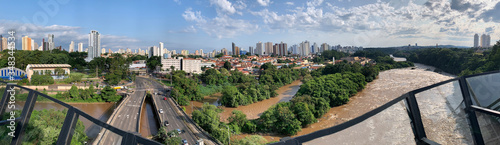 Landscape of the city of Piracicaba with its famous river. photo