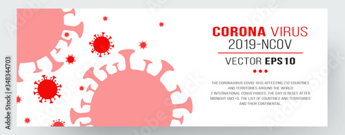 Corona virus 2019-nCoV vector medical banner template concept vector illustration.