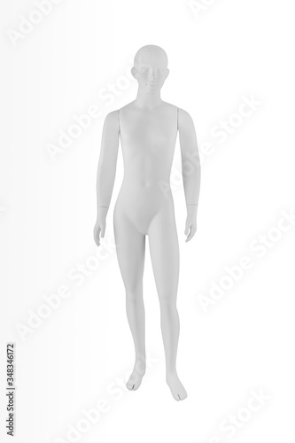 Gloss color mannequin woman isolated