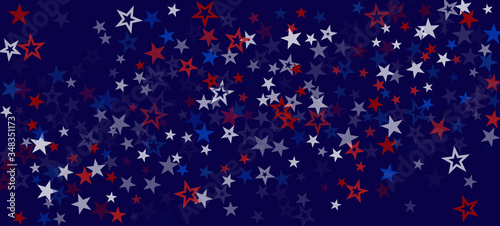 National American Stars Vector Background. USA Independence Veteran's Labor Memorial 4th of July President's 11th of November Day 