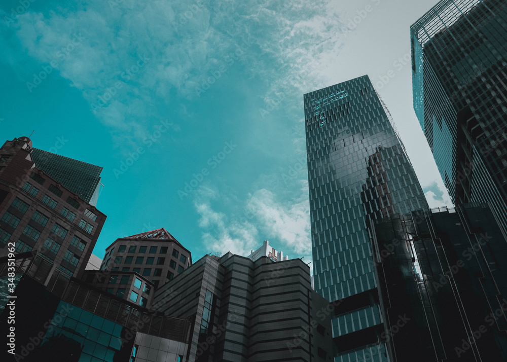 Fototapeta premium Singapore skyscrapers