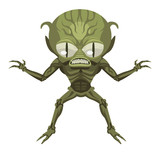 space invader alien green creature