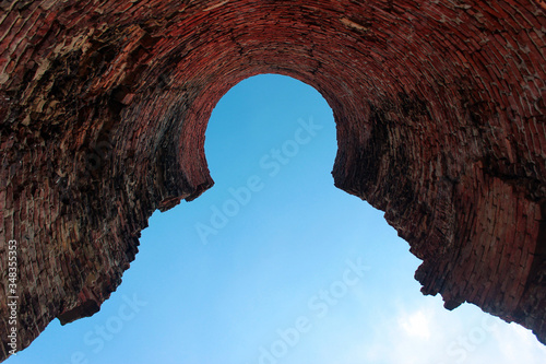 Slika na platnu Ruins of old limestone calcination furnace near Vovchansk, Eastern Ukraine