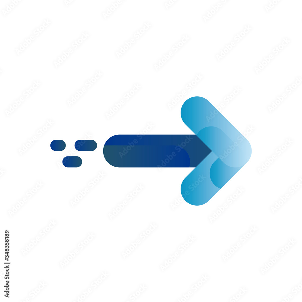 Arrow gradient style icon vector design Arrow gradient style icon vector design