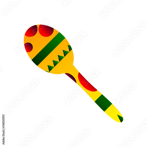 Decorated mexican maraca