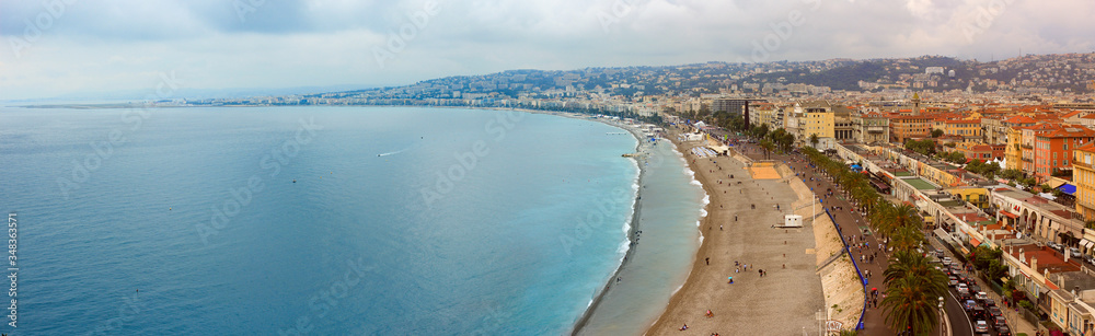 aerial view of Nice, France