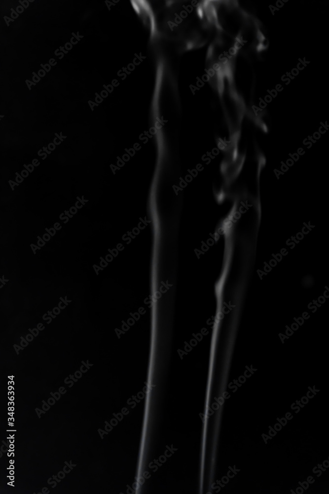 White smoke on black background White smoke on black background
