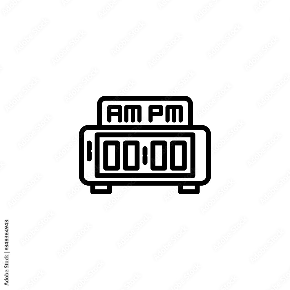 Post meridiem icon vector in linear, outline icon isolated on white background Post meridiem icon vector in linear, outline icon isolated on white background