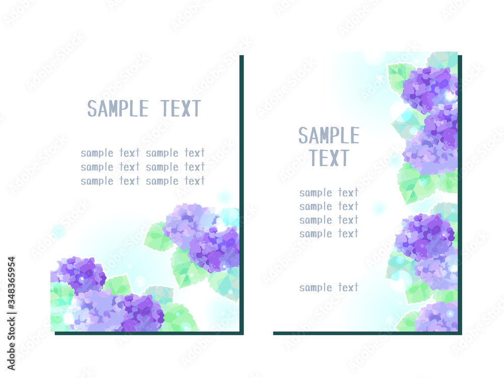 紫陽花のイラスト背景 Stock Vector Adobe Stock