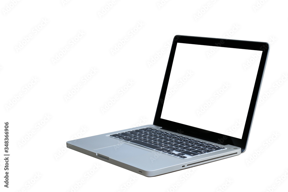 Isolated Laptop computer with white blank screen monitor on white background Isolated Laptop computer with white blank screen monitor on white background