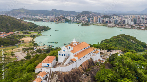 Photos Aerial view of Nossa Senhora da Penha convent and town of Vitória - Espírito San