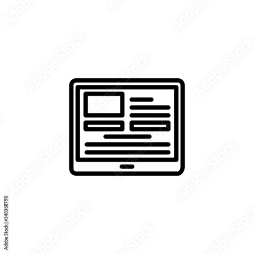 Web design icon in linear, outline icon isolated on white background © hilda