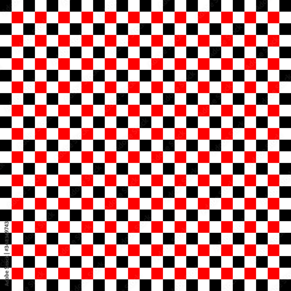 Fototapeta premium Black and red checkered pattern.