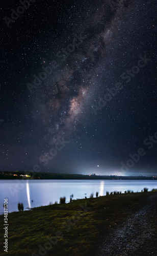 Clearly milky way on night sky in Calbuco. Chile.