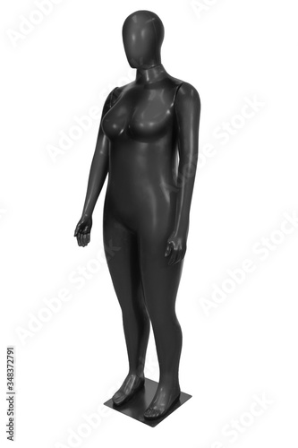 Gloss color mannequin woman isolated