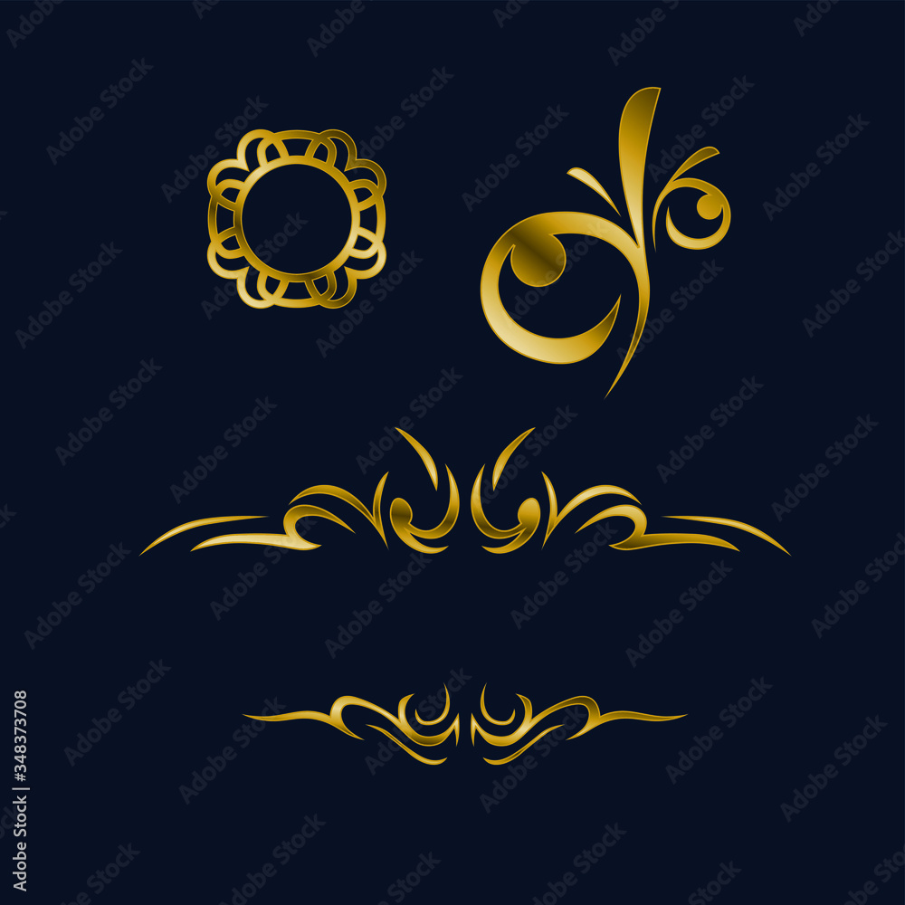 Obraz premium golden ornament vector download