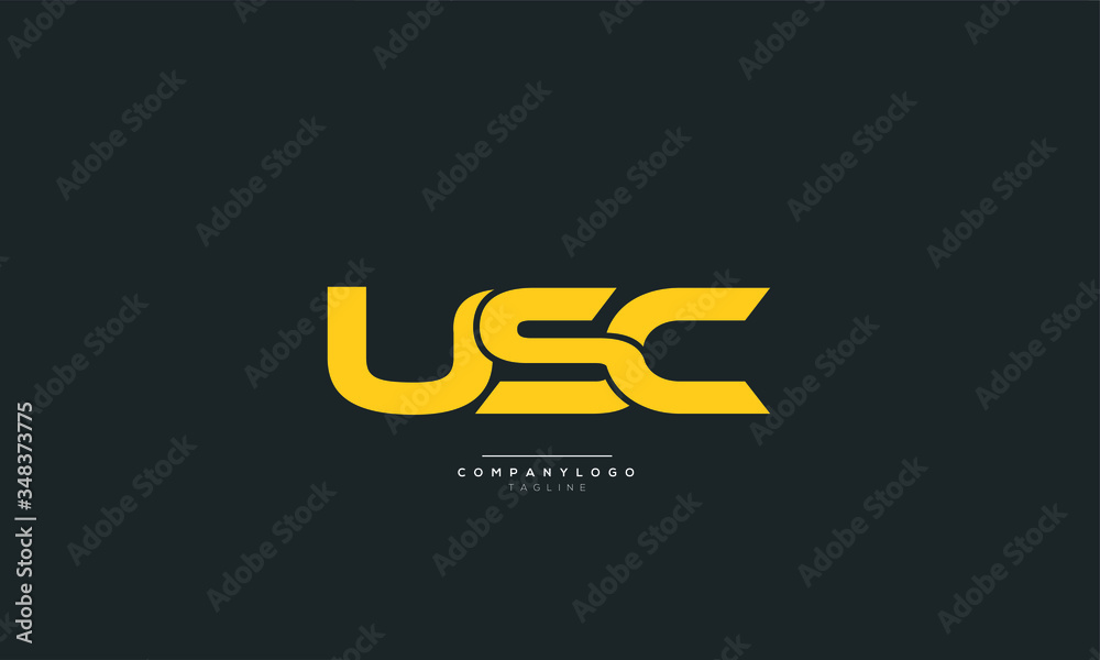 USC Letter Logo Alphabet Design Icon Vector Symbol USC Letter Logo Alphabet Design Icon Vector Symbol