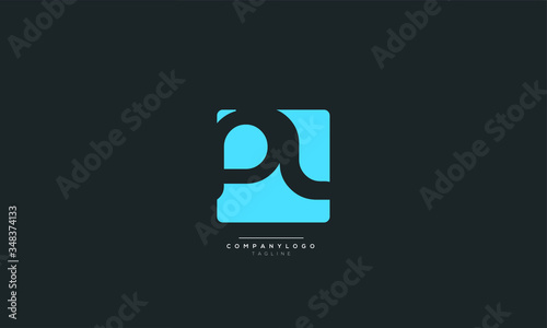 PL Letter Logo Alphabet Design Icon Vector Symbol