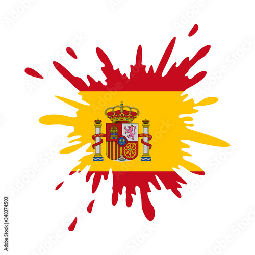 spain flag splash design vector illustration 
