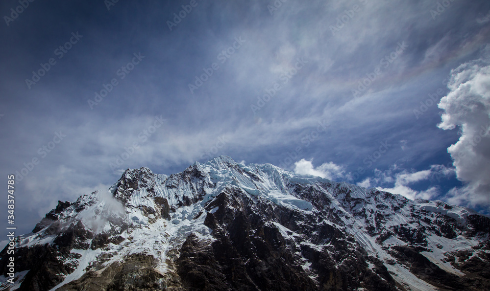 Majestic clouds above a mountain in Peru
