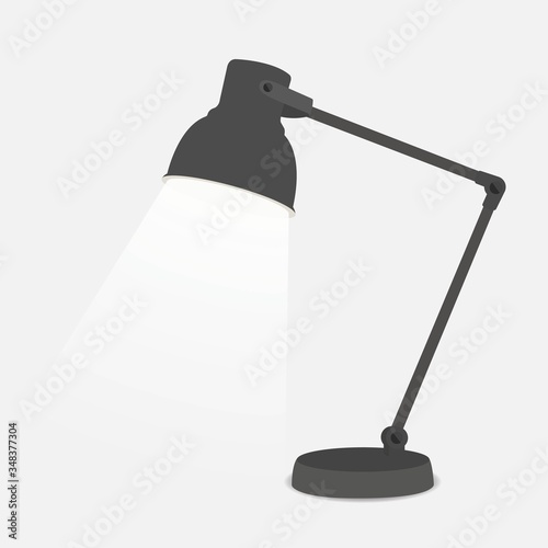 Black lamp isolated illustration on white background.