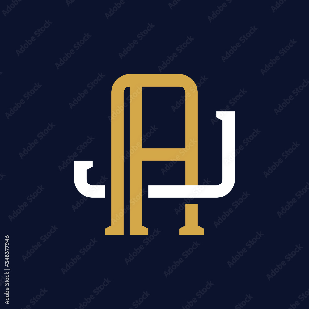 Initial Letter AJ JA Monogram Logo Design Initial Letter AJ JA Monogram Logo Design