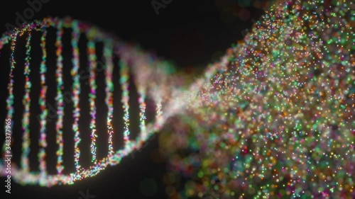 DNA molecule disintegrating photo