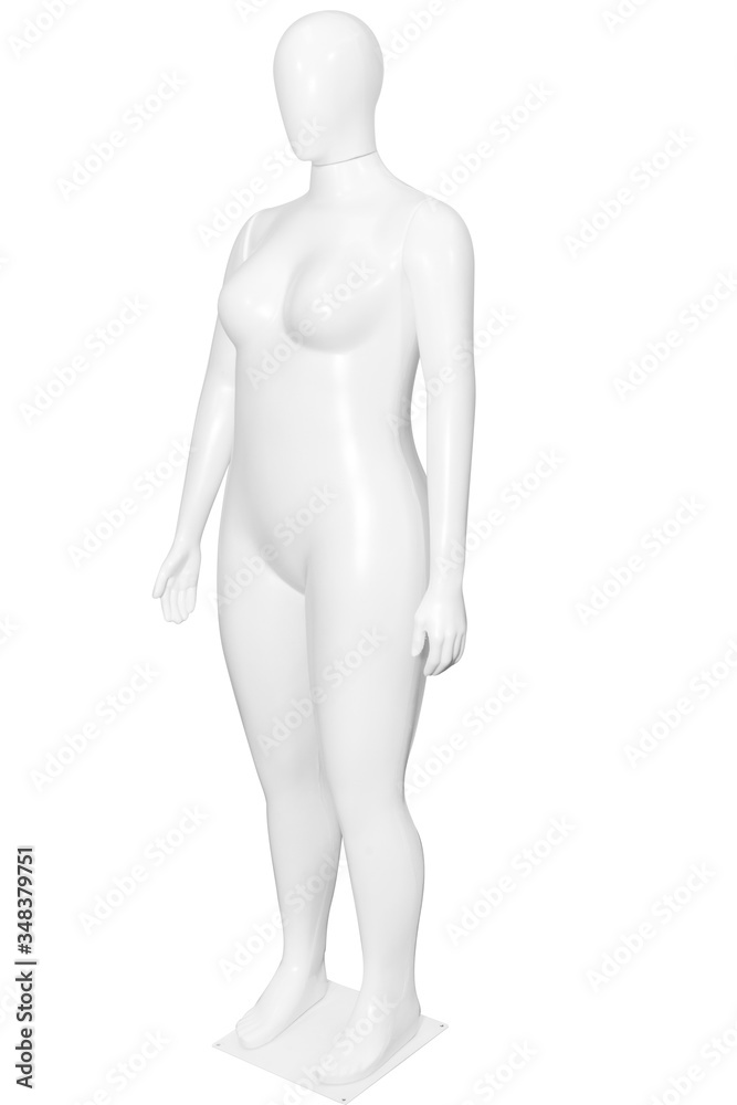 Gloss color mannequin woman isolated