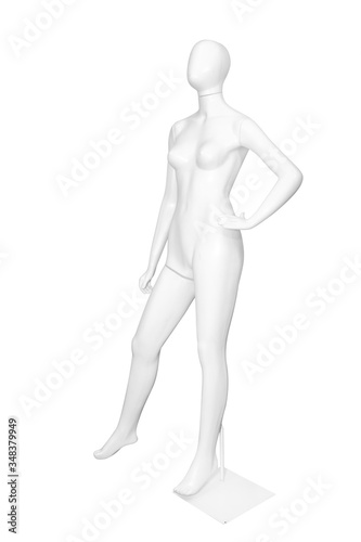 Gloss color mannequin woman isolated