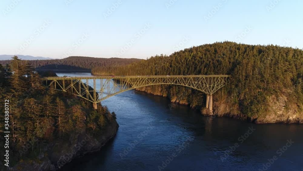 Drone Video Deception Pass Bridge Washington State Drone Video Deception Pass Bridge Washington State