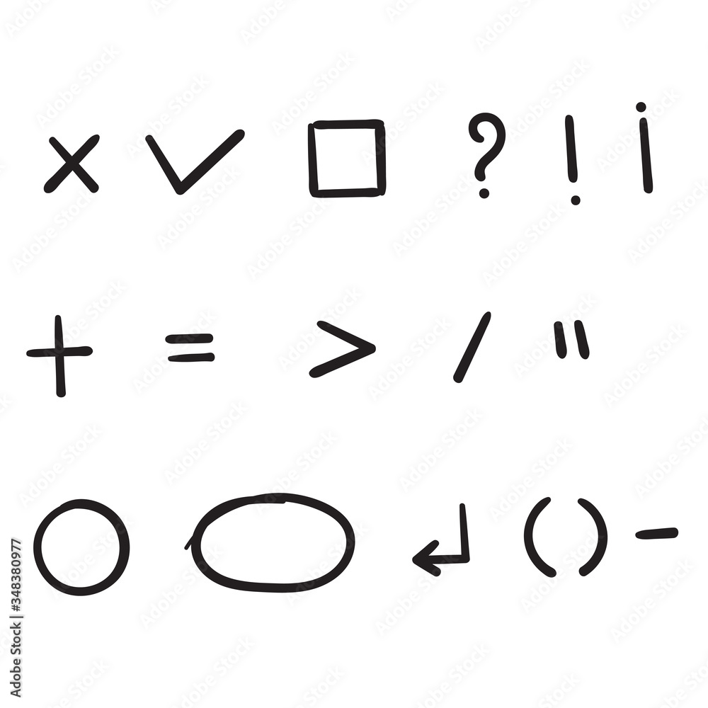 hand drawn doodle mark element collection vector hand drawn doodle mark element collection vector