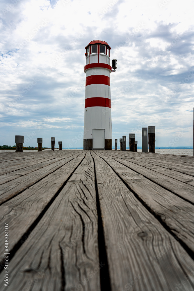 Lighthouse at Podersdorf in Burgenland, Austria