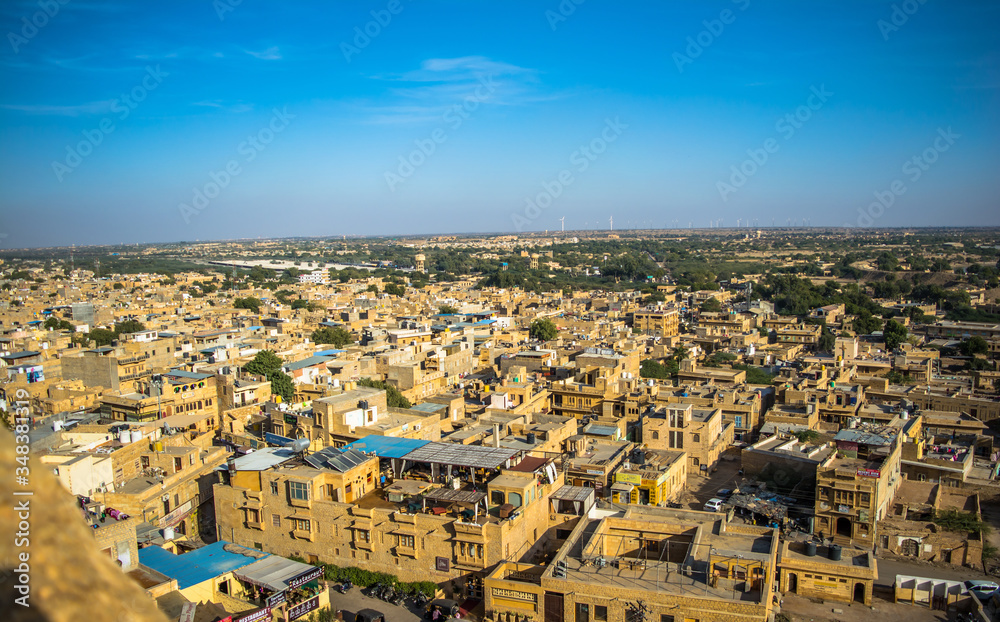 Jaisalmer city view from Jaisalmer Fort is situated in the city of Jaisalmer, in the Indian state of Rajasthan
