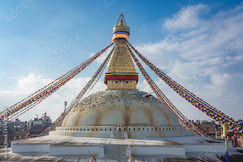 Buddhist stupa of Boudhanath  Kathmandu  Nepal  Asia. UNESCO World Heritage Site