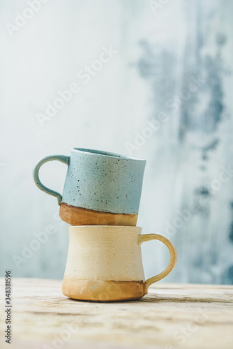 Two handmade mugs © Danila Shtantsov