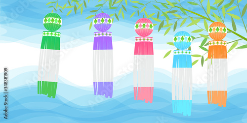 七夕　飾り　イベント　背景