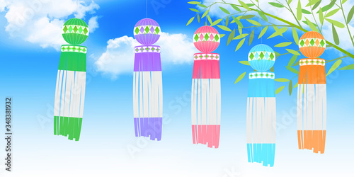 七夕　飾り　イベント　背景
