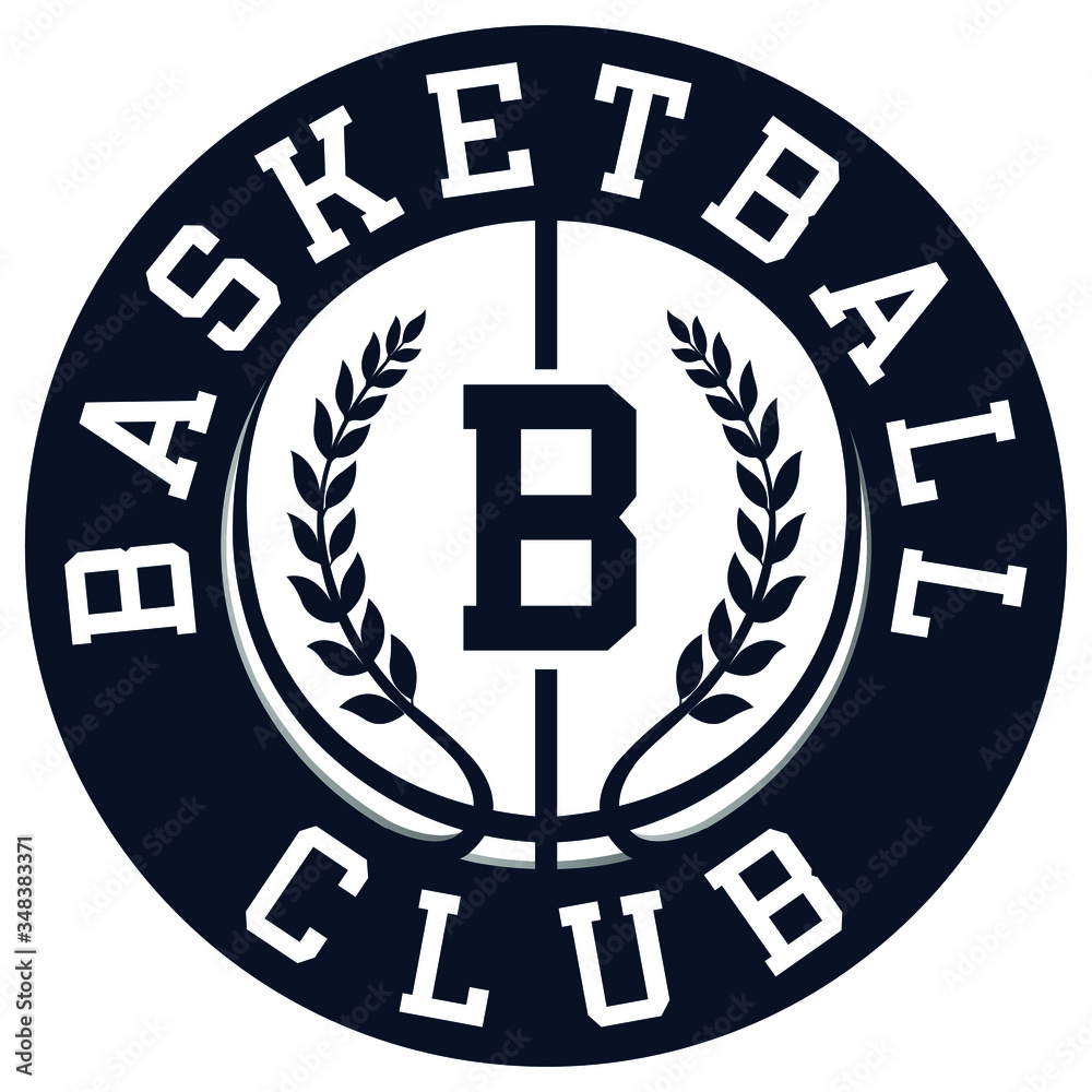 Classic Circular Basketball Club Emblem Classic Circular Basketball Club Emblem