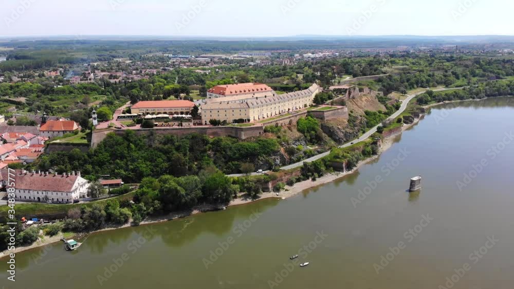 Aerial view of Petrovaradin Fortress, one of the most important landmarks of Novi Sad, Serbia. Aerial view of Petrovaradin Fortress, one of the most important landmarks of Novi Sad, Serbia.