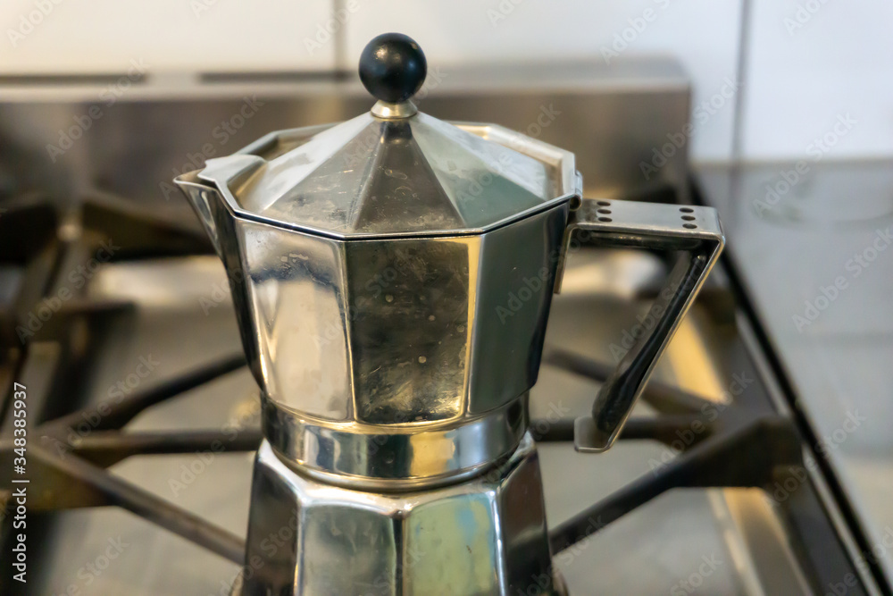 Coffee maker on a stove